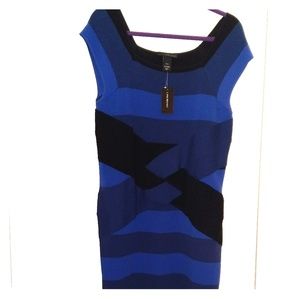 Sexy blue bondage dress